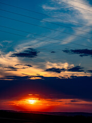 Wall Mural - Abendhimmel nach Sonnenuntergang