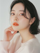 © sujeong - Portrait of a Young Woman with Clear Skin and Elegant Makeup, Featuring Natural and Subtle Beauty