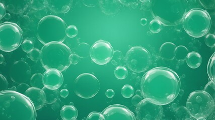 Wall Mural - green bubble pattern abstract background art design