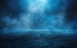 © Janjira - Mystical ethereal blue fog over a textured floor, creating an atmospheric and surreal background perfect for creative projects and dramatic scenes.