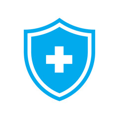 Wall Mural - shield with cross icon