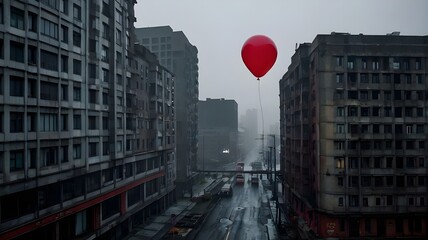 balloon in the city