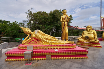 Buddhist statues on Khao Phra Tamnak (Pattaya hill) in Pattaya, Thailand