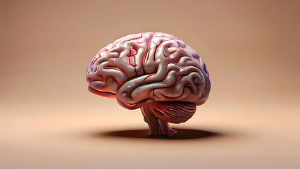 Wall Mural - A colourful brain 3d