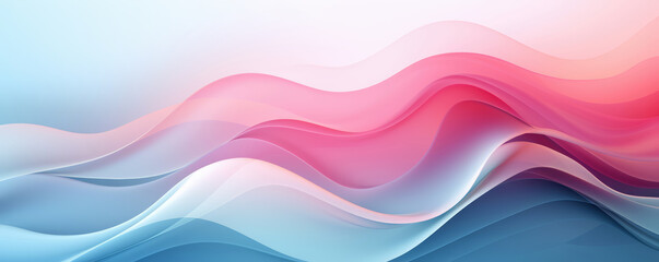 Wall Mural - Elegant abstract soft pastel gradient background with flowing waves and vibrant colors