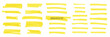 © backup16 - Yellow highlight marker stripes isolated on white background. Transparent marker pen lines hand drawn set. Vector graphic stylish design elements.