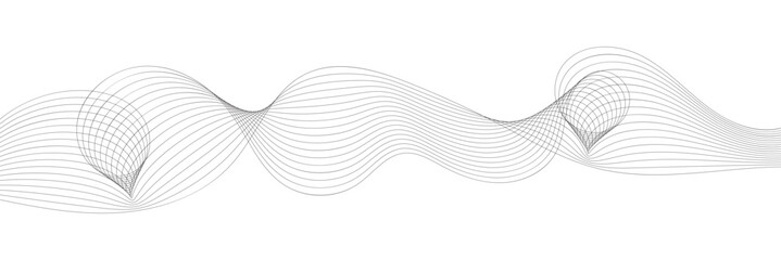 Wall Mural - Abstract wave line. Technology abstract curved lines. 