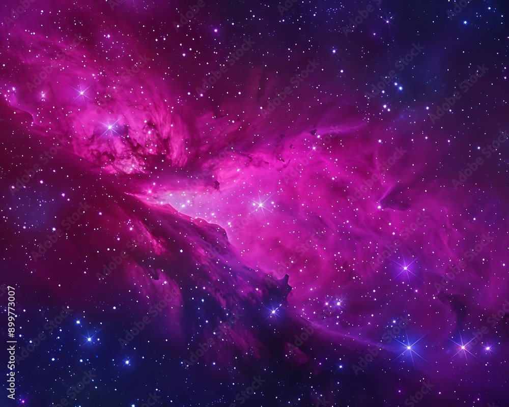 Pink Real Stars Beautiful pink and purple nebula, stars in deep space, high resolution ...
