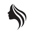 © Lemonkey - Beauty long hair girl silhouette logo icon vector