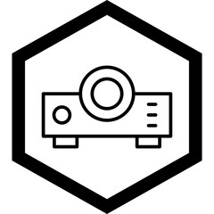 Sticker - Projector Icon Design