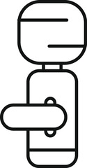 Sticker - Simple line icon of a modern electrical hand blender, a common kitchen appliance