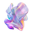 © NT clip art only - colorful holographic abstract shape element cut out transparent background
