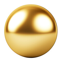 Wall Mural - gold ball shine glossy cut out transparent background