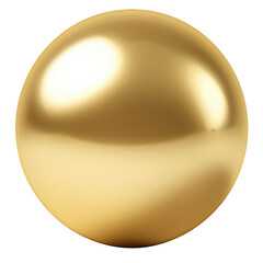 gold ball shine glossy cut out transparent background