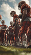 © Line - realistic high-resolution photo of football, with detailed background
