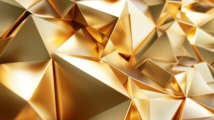 A gold colored image with triangles and squares