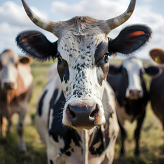 Wall Mural - Cow, cattle, bull, ox. Beautiful cows