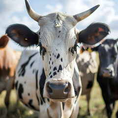 Wall Mural - Cow, cattle, bull, ox. Beautiful cows