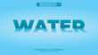 © sawrav97 - Realistic liquid style water editable vector text effect