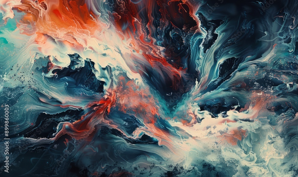 Abstract painting that evokes emotions through color and texture ...