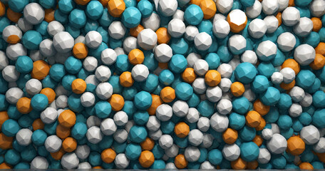 Canvas Print - close up of colorful beads