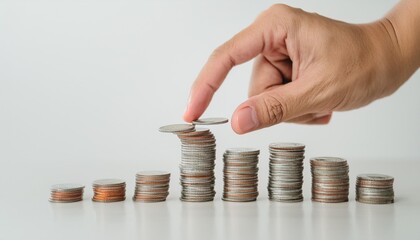 Image of accumulating wealth multiplication savings coins
