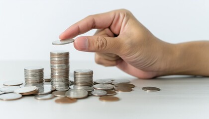 Image of accumulating wealth multiplication savings coins