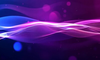 abstract background with purple smoke, Abstract gradient particle waves seamlessly flowing with soft light and bokeh. Fucsia and blue digital waves