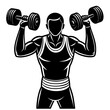 © Chayon Sarker - workout vector silhouette on white background