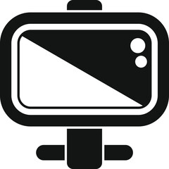 Sticker - Action camera icon representing a device recording extreme sports and adventures