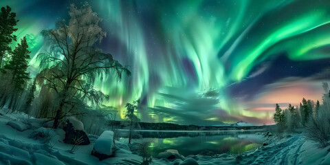 northern lights aurora borealis lapland night landscape, lapland, aurora, borealis, night