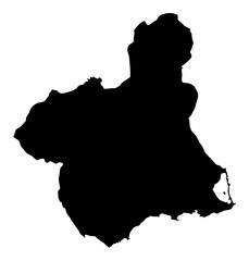 Wall Mural - Murcia silhouette map