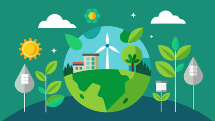 Eco background vector illustration