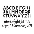 © starrynight - Brush Strokes Alphabet Set Vector Design.