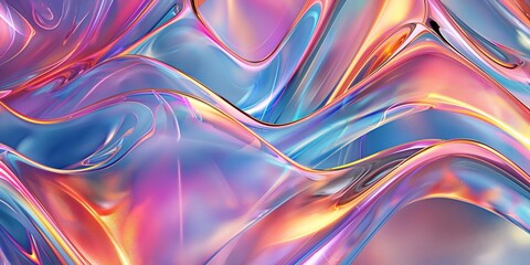 Canvas Print - A colorful, shiny, and shiny piece of art with a purple and blue hue. The image is abstract and has a dreamy, ethereal quality to it