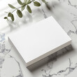 © Multi Universe  - Post card mock up lying flat on a white table, aerial view, high quality, highly detailed