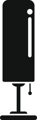 Sticker - Black silhouette of a modern electric heater standing on the floor