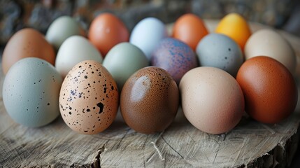 Sticker - Farm fresh eggs in different natural hues