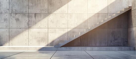 Leinwandbilder - High quality blank white paper background with a concrete wall texture providing ample space for text placement in the picture