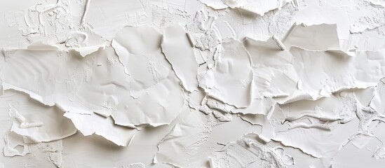 Leinwandbilder - Abstract natural white pattern on paper texture resembling a cement or concrete wall ideal for background with ample copy space image