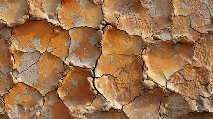 Wall Mural - hand formed clay wall with a rustic texture