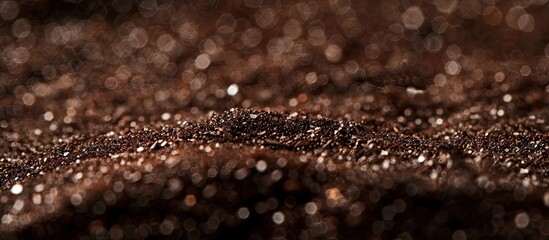 Leinwandbilder - Granular dark brown close up for backgrounds and textures suited for copy space images