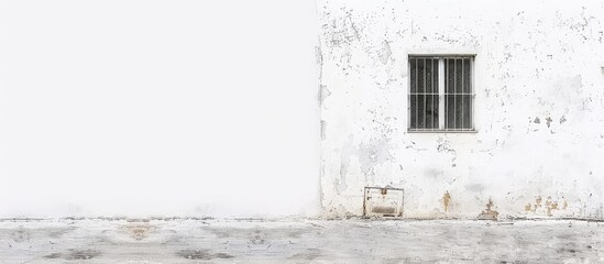 Poster - An isolated white background showcasing a building s wall with copy space image