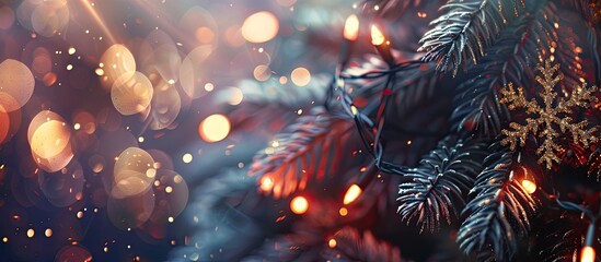 Fototapete - Abstract holiday background with fireworks on New Year s Eve and copy space image