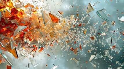 Abstract Shattered Glass Explosion