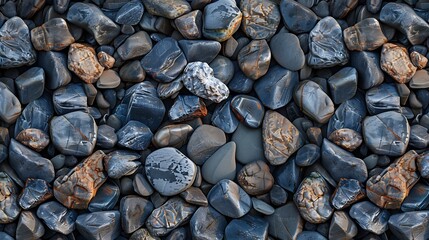 Wall Mural - Seamless Pattern of Smooth Stones