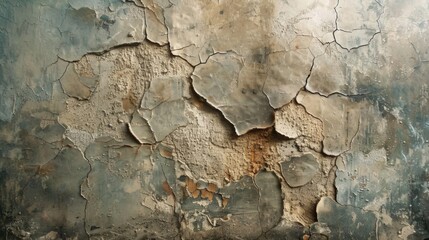 Wall Mural - vintage plaster : cracked and peeling plaster wall with an aged, antique look