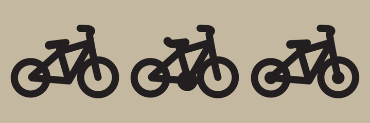 Wall Mural - Bike icon bicycle simple graphic. Minimal bicycle symbol line outline stroke