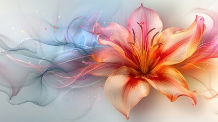 Wall Mural - Vibrant Floral Abstraction: Colorful Beauty in Design