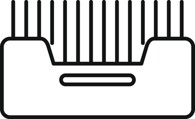 Canvas Print - Simple icon representing a barcode scanner reading a barcode, for retail or logistics imagery